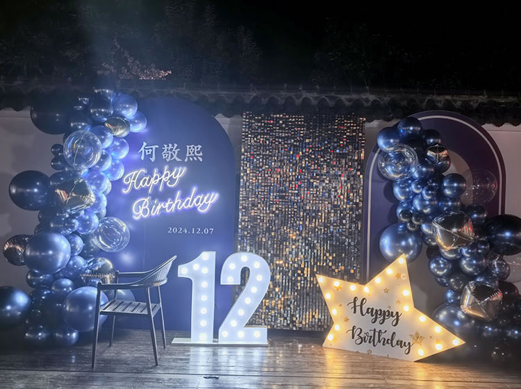 冷光12岁生日(十二岁)点状插电数字灯-图二